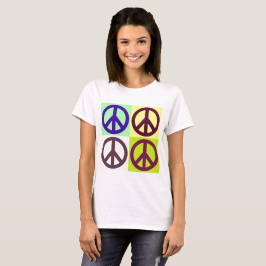 Peace Sign Pop Art T-Shirt (Vorne ganz)