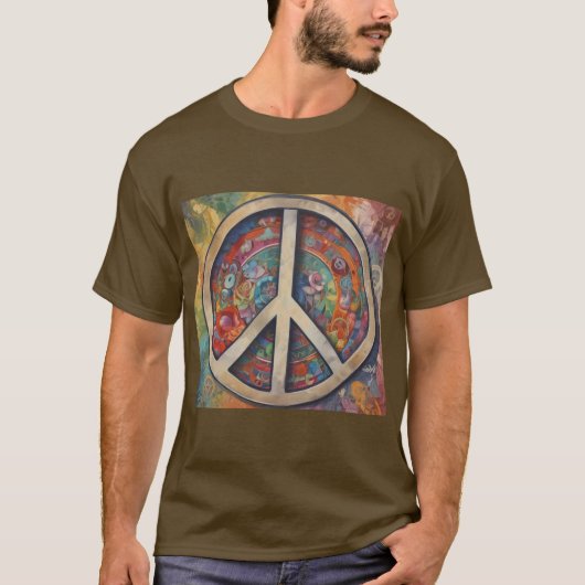 Peace Sign Pop Art T-Shirt (Vorderseite)