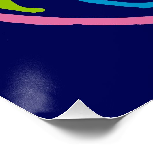 Peace Sign Psychedelic Hippie Style Poster (Ecke)