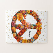 Peace Sign Puzzle mit Imitaten Sterne & Blume (Horizontal)