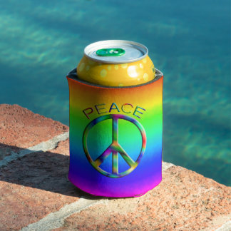 Peace Sign Rainbow Hippie Dosenkühler