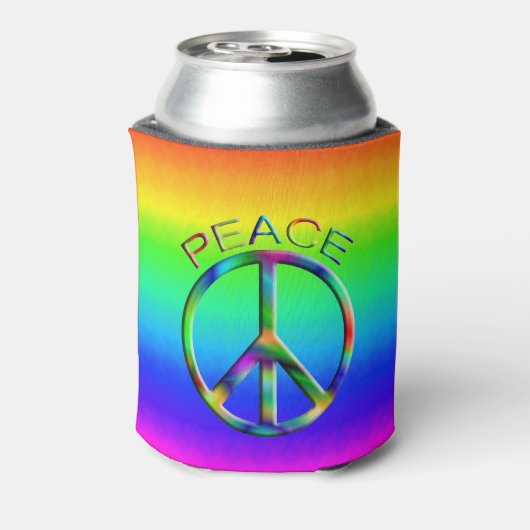 Peace Sign Rainbow Hippie Dosenkühler (Kanne Rückseite)