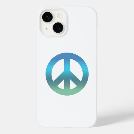 Peace Sign Rainbow Ocean Blue Case-Mate iPhone Hülle (Rückseite)