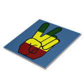 Peace Sign Reggae Style Tile Fliese (Seite)