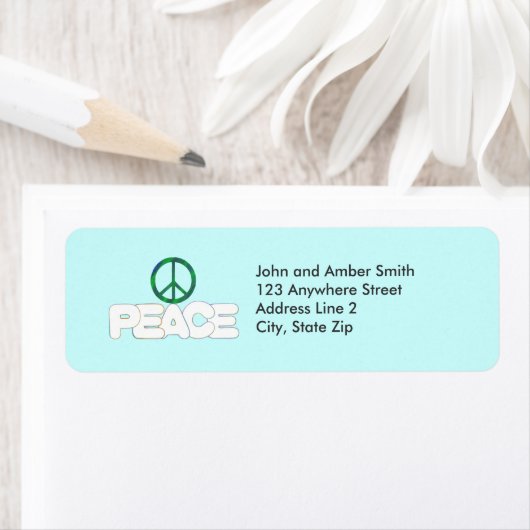 Peace Sign Rücksendeadressen-Aufkleber (Insitu)