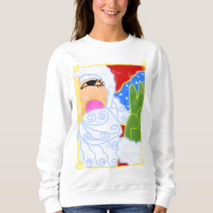 Peace Sign Santa Abstrakt Art Sweatshirt