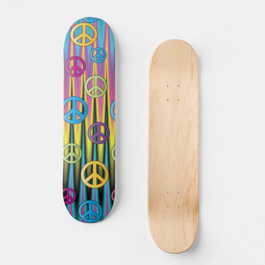 Peace Sign Skate Skateboard (Vorderseite)