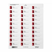 Peace Sign Snowman (Frohe Festtage) Label (Vorne)