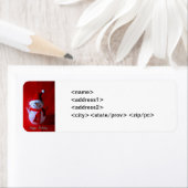 Peace Sign Snowman (Happy Holidays) Label (Insitu)