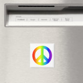 Peace Sign/Square Magnet (In Situ (Geschirrspüler))