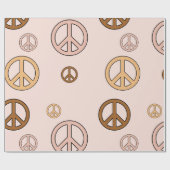 PEACE SIGN STAINLESS GROOVY HIPPIE DESIGN GESCHENKPAPIER (Flach)