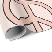 PEACE SIGN STAINLESS GROOVY HIPPIE DESIGN GESCHENKPAPIER (Rolleneckpunkt)