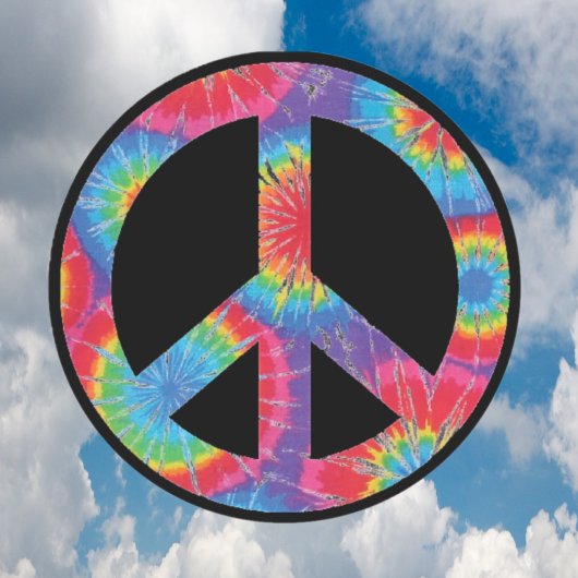 Peace Sign Stickers - Rainbow Hippie Design