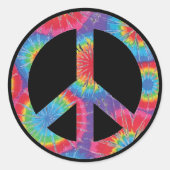 Peace Sign Stickers - Rainbow Hippie Design (Vorderseite)