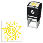 Peace Sign Sunshine Sonniges Friedlich Permastempel (Beispiel)