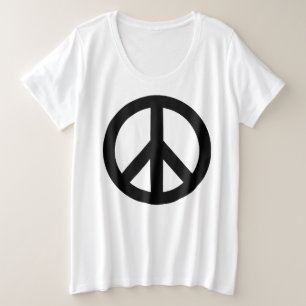 Peace Sign Symbol Große Größe T-Shirt