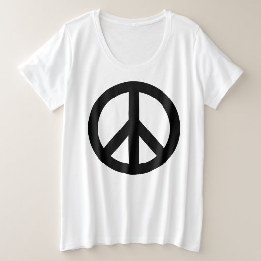 Peace Sign Symbol Große Größe T-Shirt (Design vorne)