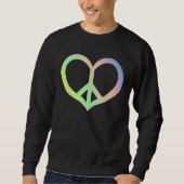 Peace Sign Symbol Heart Hippie 60s Freedom Retro W Sweatshirt (Vorderseite)
