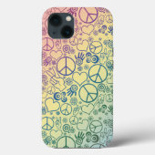 Peace Sign Symbol Rainbow Case-Mate iPhone Hülle (Rückseite)
