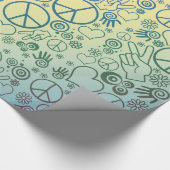 Peace Sign Symbol Rainbow Geschenkpapier (Ecke)