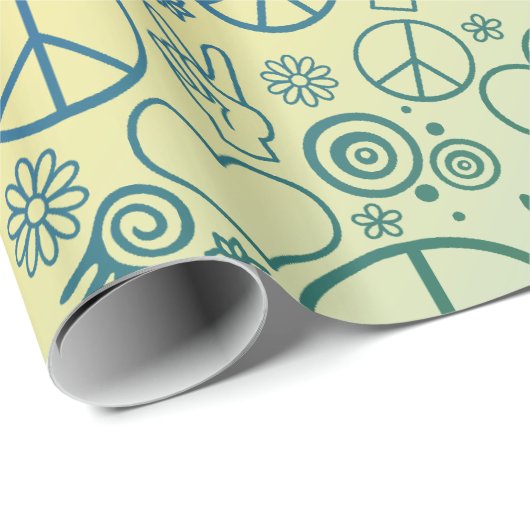 Peace Sign Symbol Rainbow Geschenkpapier (Rolleneckpunkt)