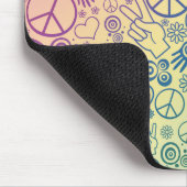 Peace Sign Symbol Rainbow Mousepad (Ecke)