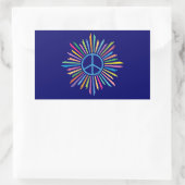 Peace Sign Symbol Rechteckiger Aufkleber (Tasche)