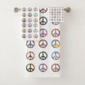 Peace Sign Symbol Regenbogen Farbe Bad Set (Insitu)
