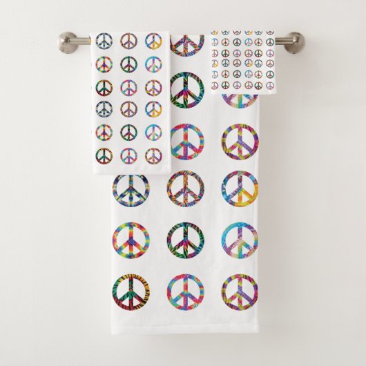 Peace Sign Symbol Regenbogen Farbe Bad Set (Insitu)
