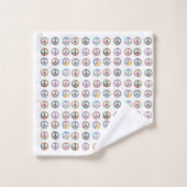 Peace Sign Symbol Regenbogen Farbe Bad Set (Waschlappen)