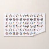 Peace Sign Symbol Regenbogen Farbe Bad Set (Handtuch)