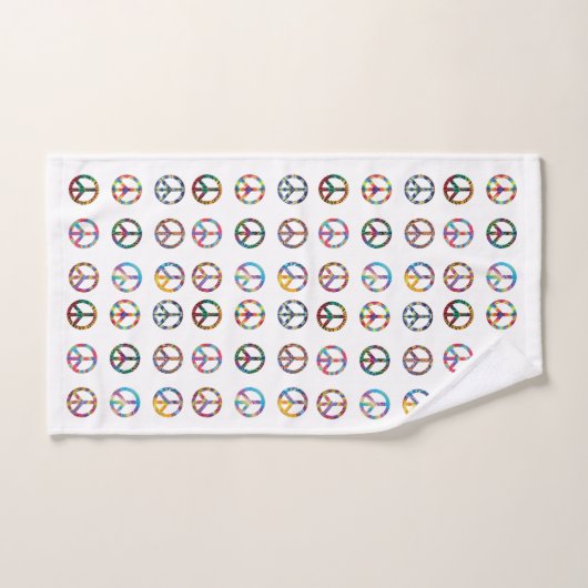 Peace Sign Symbol Regenbogen Farbe Bad Set (Handtuch)