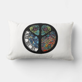 Peace Sign Tree Owl farbenfrohe Gestaltung Lendenkissen