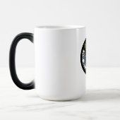 Peace Sign Tree Owl farbenfrohe Gestaltung Verwandlungstasse (Links)