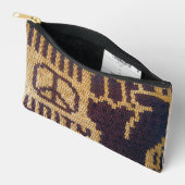 Peace Sign Unity Fist Brown Artisan Crochet Print Zubehörtasche (Offen)