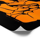 Peace Sign V Fingers Skeleton Cool Graphic Hallowo Poster (Ecke)