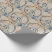 Peace Sign Wassercolor Malerei Kunst Geschenkpapier (Ecke)