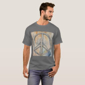 Peace Sign Wassercolor Malerei Kunst T-Shirt (Vorne ganz)