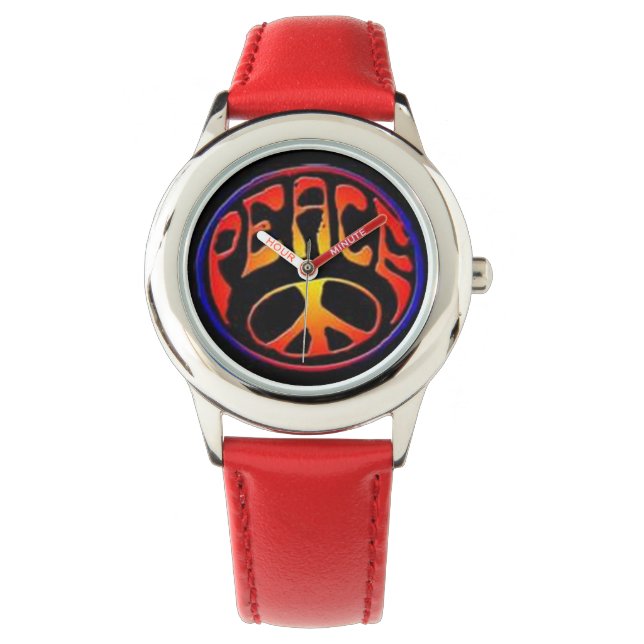 Peace Sign Watch Armbanduhr (Vorderseite)