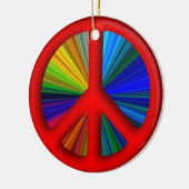 Peace Sign Weihnachten Keramikornament (Links)
