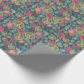 Peace Sign Weihnachts-Wrapping Paper Geschenkpapier (Ecke)
