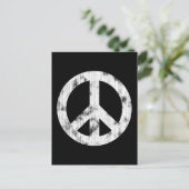 Peace Sign White erschüttert Postkarte (Stehend Vorderseite)