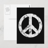 Peace Sign White erschüttert Postkarte (Vorne/Hinten)