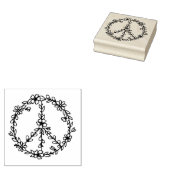Peace Sign Wood Art Briefmarke Gummistempel (Stempel)