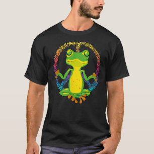 Peace Sign Yoga Frogs Cool Peace Frog Gefärbte Kra T-Shirt