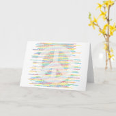 Peace Sign - Zusammentreffen WEISS Karte (Gelbe Blume)