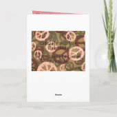 Peace Signs Gedicht Personalisierte Karte (Rückseite)