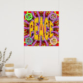 PEACE SIGNS POSTER DRUCKEN (Küche)