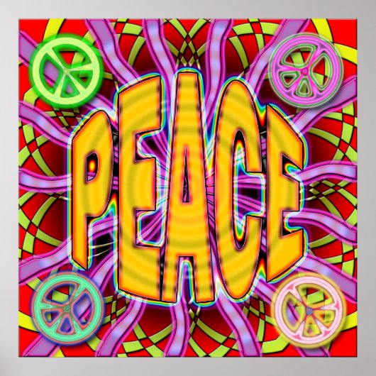 PEACE SIGNS POSTER DRUCKEN (Vorne)