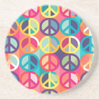Peace Signs Sandstone Untersetzer